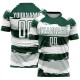 Benutzerdefiniertes grün-weißes Sublimations-Fußballtrikot