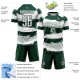 Benutzerdefiniertes grün-weißes Sublimations-Fußballtrikot